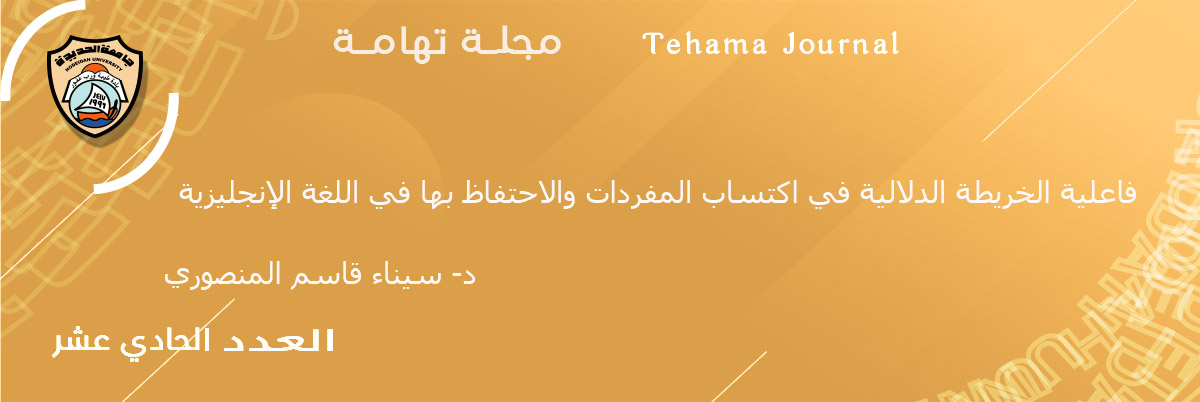 فاعلية الخريطة الدلالية في اكتساب المفردات والاحتفاظ بها في اللغة الإنجليزية ل د- سيناء قاسم المنصوري